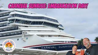 Carnival Sunrise | Drive to Port | Embarkation | Sail Away Party!