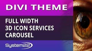 Divi Theme Full Width 3D Icon Services Carousel