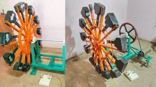 Build Flywheel Free Energy Generator 220v Free Electricity Generator With Using Hammer New Idea