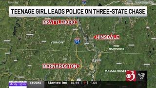 14-year-old girl leads police on 3-state chase, officers say