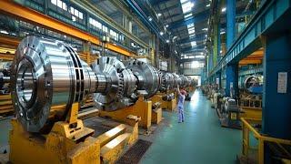 How Large Crankshaft Is Made. CNC Machine and Forging Machine In Working