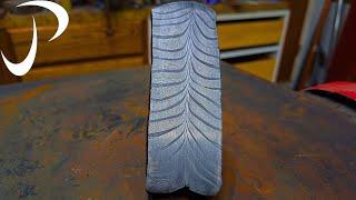 Making A Feather Damascus Chef Knife