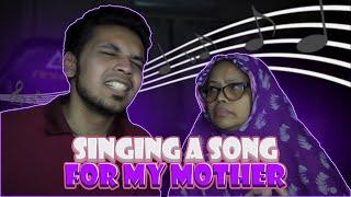 I sang a song for my mother ️ #mother #love #singing #prank #awkward #funny