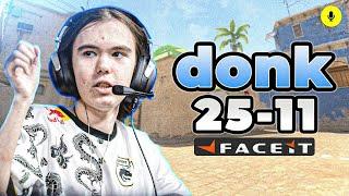 donk (25-11) with baz, Magnojez (Mirage) FACEIT Ranked #CS2 #POV