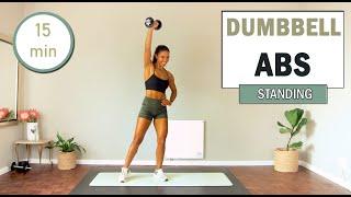 15 min Standing Abs Workout with Dumbbells | Standing Abs Workout at Home | The Modern Fit Girl