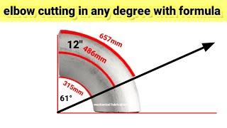 Calculation and fabrication of pipe elbow cutting in any degree