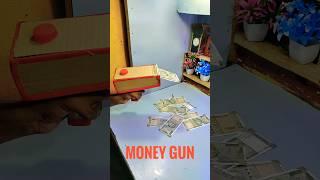 How to make cardboard money gun - Amazing Idea #schoolproject #shorts