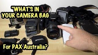 What’s in your Camera Bag? - Blunty’s PaxAus shooting kit