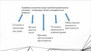 Понятие, предмет и система криминологии