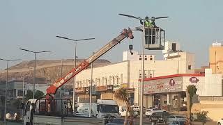 Solar Light Cell  cleaning works