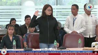 Alice Guo, nanumpa para sa kaniyang unang pagharap sa pagdinig ng Kamara | GMA Integrated News