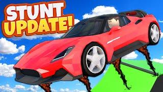 Using Air-Thrusters to Do AMAZING Stunts in the Roblox Car Crushers 2 Update!