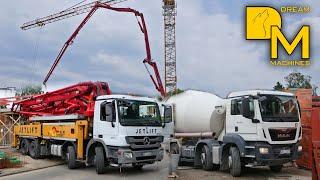 CONCRETE PUMP SCHWING S43SX MERCEDES CONSTRUCTION SITE CONCRETE MIXER PUTZMEISTER DREAM MACHINES