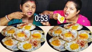 SPICY EGG POUCH EATING CHALLENGE // EGG EATING CHALLENGE // food family & more