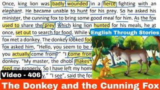 Learn English Story Reading - The Donkey and the cunning Fox - How to Read English