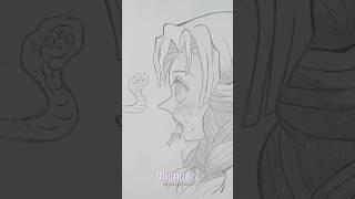 Drawing Mitsuri Kanroji  Side view  #drawing #mitsurikanroji #demonslayer