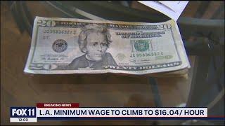 LA minimum wage to climb to more than $16 an hour