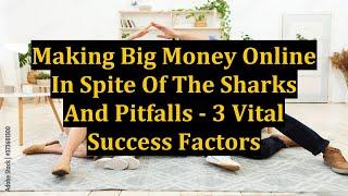 Making Big Money Online In Spite Of The Sharks And Pitfalls - 3 Vital Success Factors