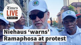 Carl Niehaus says Ramaphosa must watch out; Union buildings protected by army, fences & SAPS