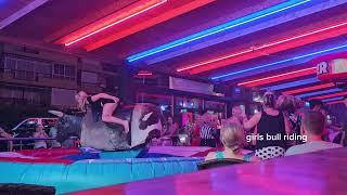  girl bull riding highlights tonight   #benidorm #spain #walking #benidormbeach