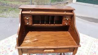 Oak Roll Top Desk