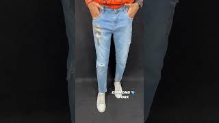 funky jeans mens fashion jeans 2022 Diamond work jeans #shorts #viral