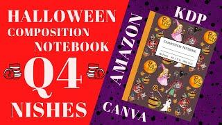 Halloween Composition Notebook PART 3: How to Use Book Bolt Interior And Create Cover Using Canva