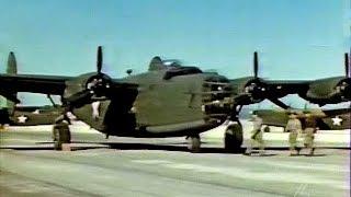 Flying the Consolidated B-24 Liberator Bomber in Restored Color (1943)