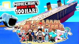 1000 YOUTUBER SURVIVAL HARDCORE BERTAHAN HIDUP DI LAUTAN KAPAL TITANIC TERBESAR ! VS HIU THE BLOOP