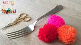 How to Make Fork Pom Poms