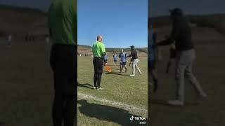 PLAYER KICKS REFEEE WHEN SENT OFF