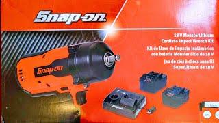 Snap-On Monster Lithium Cordless Impact Wrench Kit Unboxing and Short review.