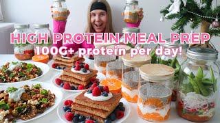 Healthy Meal Prep with Christmassy Recipes | 100G+ Protein