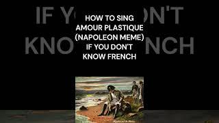 Sing Amour Plastique (Napoleon Song) like This If you Don't know French  #napoleon #meme