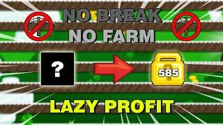 LAZY PROFIT 585WLS IN 30MINS NO BREAK [NO FARM] - Growtopia Profit 2022