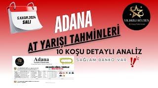 5 Kasım 2024 Salı ADANA At Yarışı Tahminleri