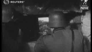 Guards demonstrate pill box attack method (1941)