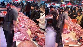 Cut pork and sell pork December 1