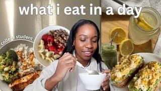 what i eat in a day as a college student | realistic & easy meals