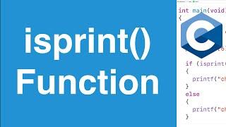 isprint() Function | C Programming Tutorial