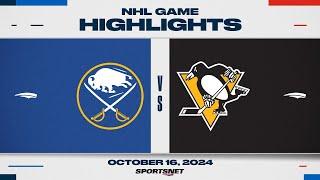 NHL Highlights | Sabres vs. Penguins - October 16, 2024