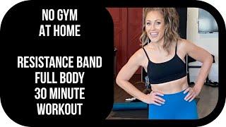 NO GYM - Resistance Band Full Body Home Workout - Legs & Upper Body