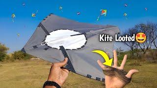 looted kite on the ground || kite looting|| Gaurav #kiteflying #kitelooting #kitecaught