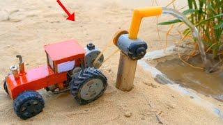 Mini tractor and mini water pump diesel engine science project #diy#tractor