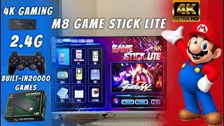Unboxing and Playing the Original M8 4K Gaming Console with Wireless Controllers (20,000+ Games)