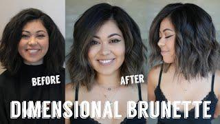 Hair Transformations with Lauryn: Dimensional Brunette on previous darkened highlights Ep. 208