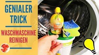 Genialer Trick: Waschmaschine reinigen mit Hausmitteln | mit Flusensieb, Türdichtung & Schublade