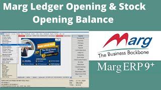 Ledger opening balance & stock opening balance in marg software in Hindi call free demo - 8076783949