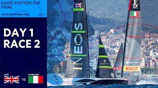 Louis Vuitton Cup Cup Final Race 2 | INEOS Britannia vs Luna Rossa Prada Pirelli | Full Replay