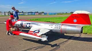 79KG!! XXXL F-104 STARFIGHTER SCALE 1:3 RC TURBINE JET FLIGHT DEMONSTRATION